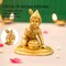Brass Krishna Laddoo Gopal Kanha Bal Gopal Thakur Ji Makhan Chor Statue Idol Murti Sculpture Figurine for Home Temple Decor - Decorative Showpiece Janmashtami Housewarming Gift (3.5 Inches)